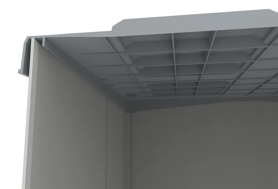 Smart Light Pac — lid underside with four-corner guide ribs